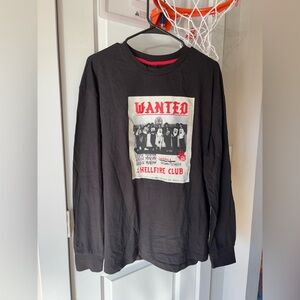 Stranger Things Netflix Club Black Long Sleeve Tee Size L